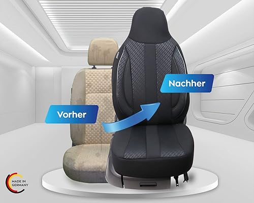 Miniatura 4 de BREMER SITZBEZÜGE Measure Pilot Car Seat Covers Compatible with Peugeot 108 Driver & Passenger from 2014-2021  Car Seat Covers Protective Cover Set