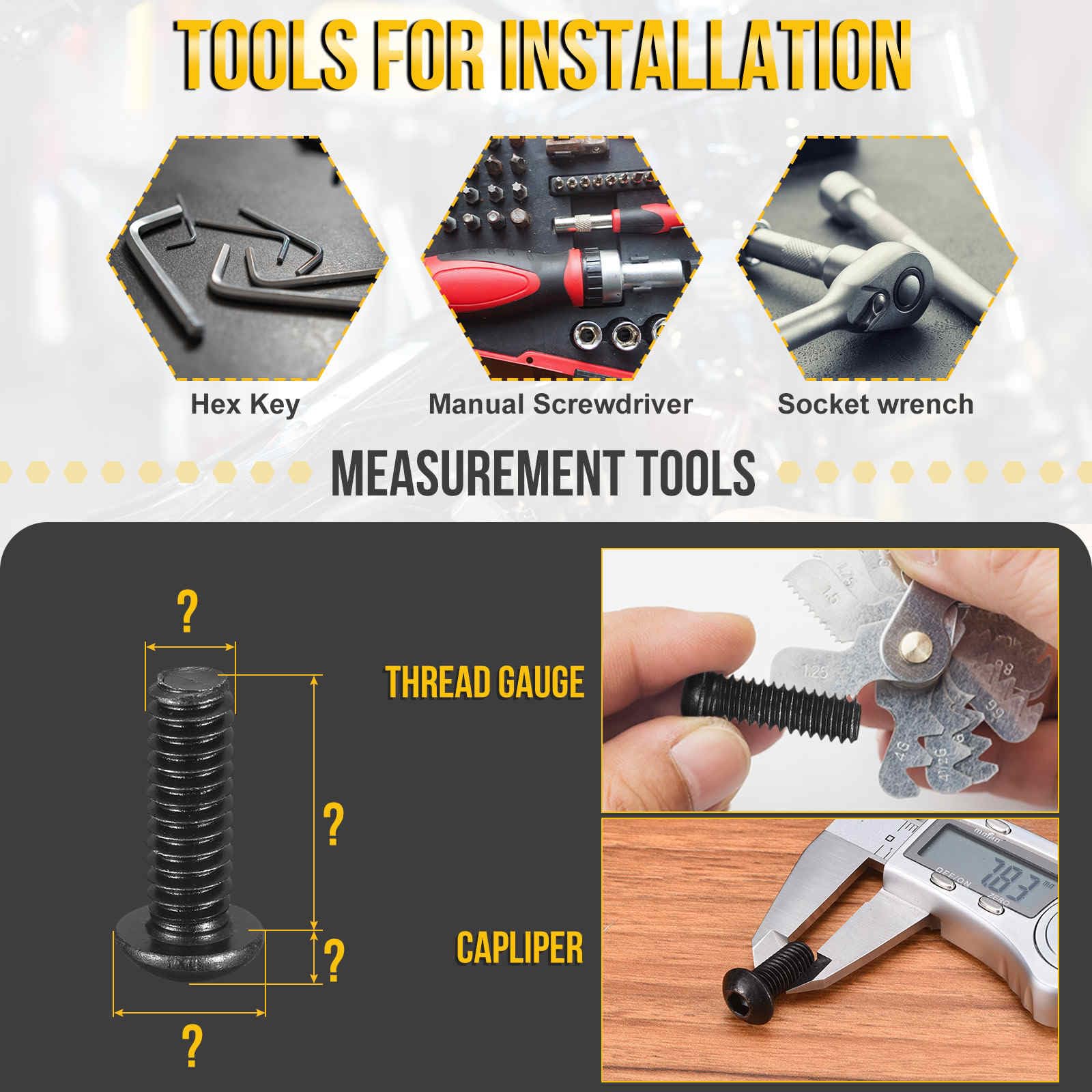 DTGN 40 Pz - #6-32x1/4" Viti a Testa Bombata Vite A Brugola Testa TondaIdeali Per Bici Da Strada Bike Auto Moto - Acciaio Inox 304 Ossidato Nero - Elementi Di Fissaggio