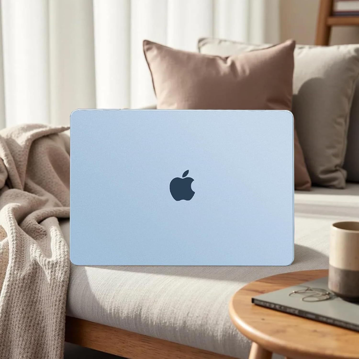 G JGOO Compatible with MacBook Air 13 inch Case 2026 2025 2024 2023 2022 M4 A3240 M3 A3113 M2 A2681, Matte Plastic Hard Shell for MacBook Air 13.6 inch Case +Keyboard Cover +Screen Protector, Sky Blue - Image 9