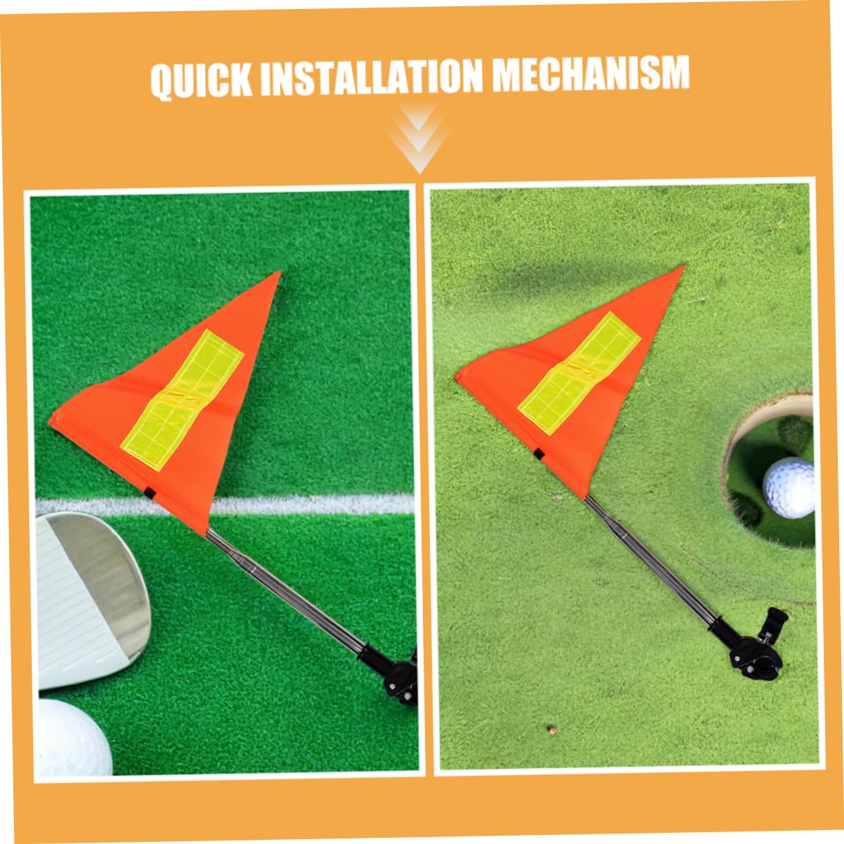 2piezas Banderas De Seguridad Reflectantes para Carritos De Golf Mástil Telescópico Banderas Triangulares Reflectantes para Carritos De Golf De Seguridad para Sillas De Ruedas y