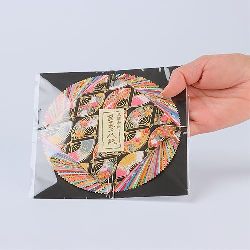 Miniatura 3 de Papel tradicional japonés Mino Washi Chiyogami Washi, colorido papel de origami Yuzen, diseño surtido, 3.93 en 40 hojas