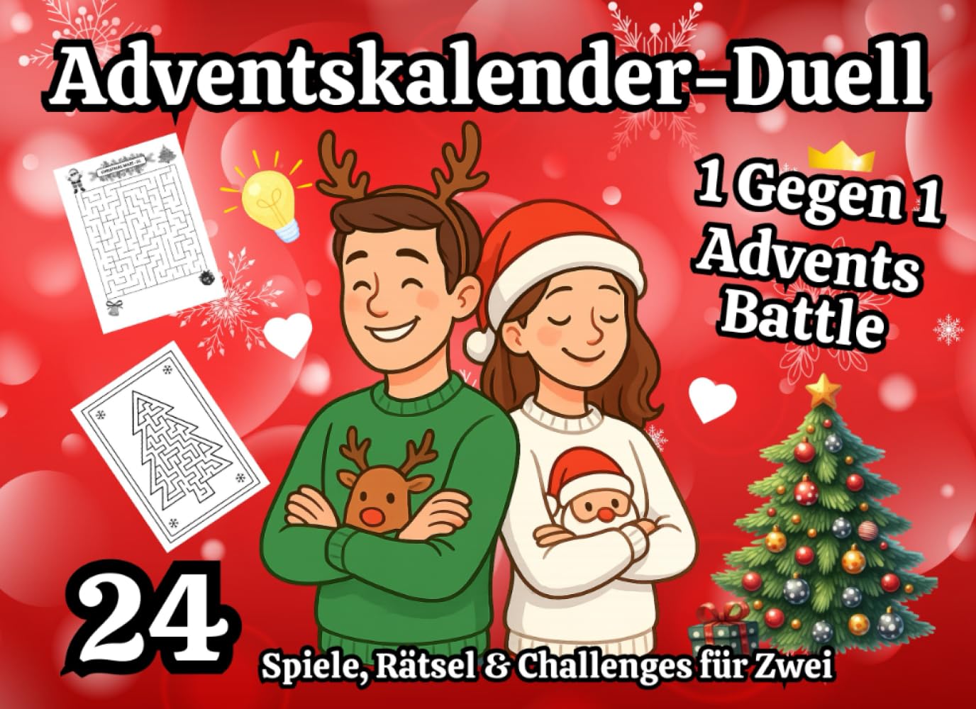Adventskalender-Duell: 24 Lustige Spiele, Rätsel & Challenges für Zwei | 1 gegen 1 Advents-Duell für eine spannende Adventszeit und ein ... - perfekt für Freunde, Geschwister oder Paare