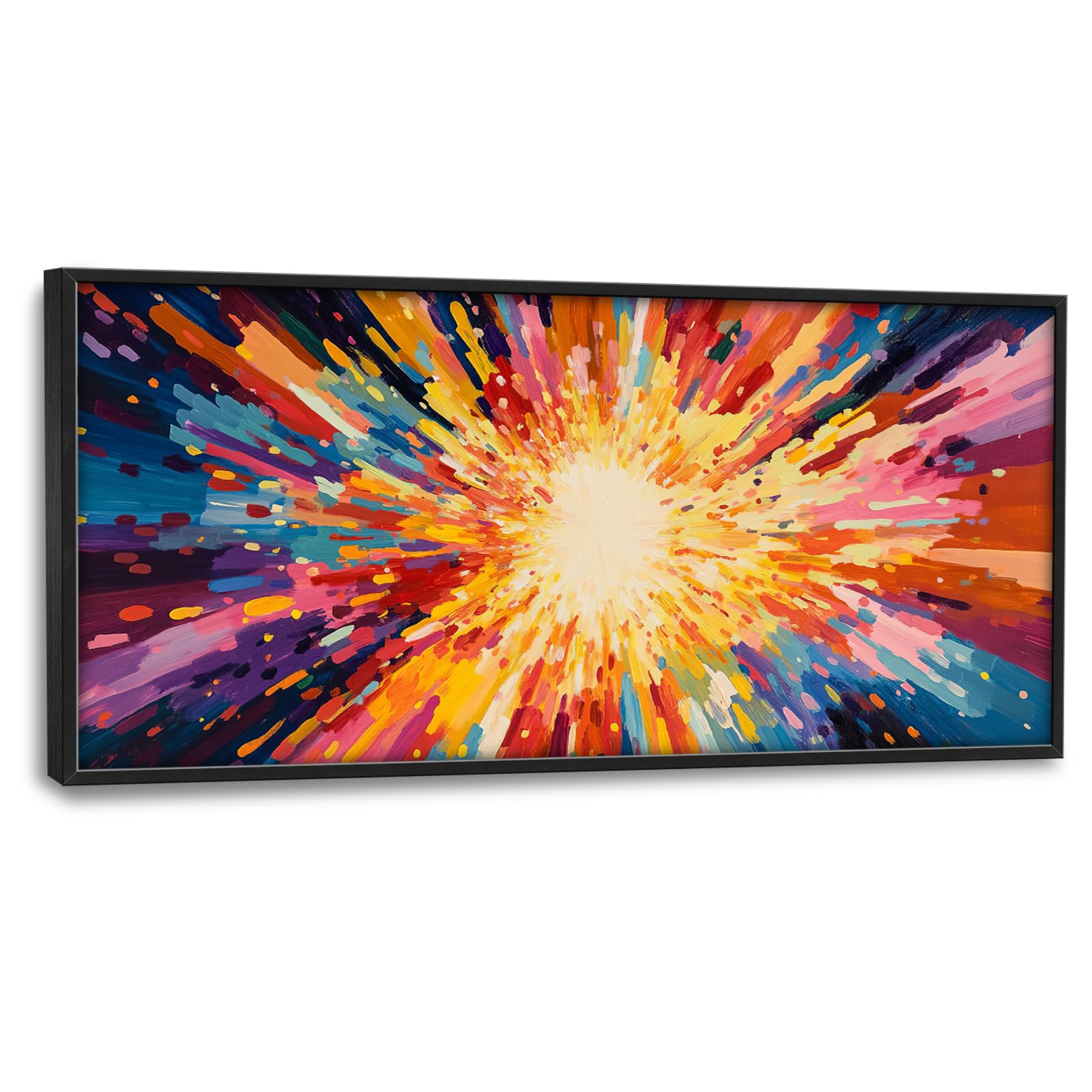 Colorful Abstract Sun Canvas Wall Art
