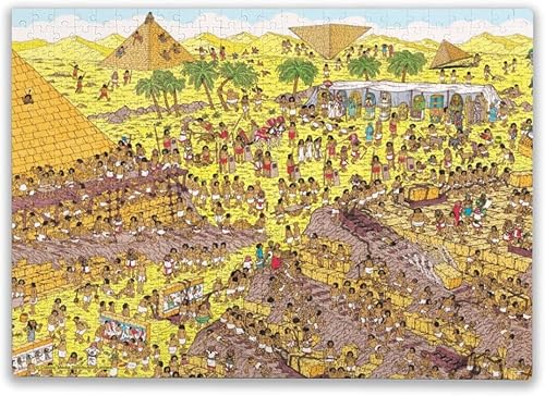 Where's Waldo Riddle of the Pyramids - Rompecabezas de 500 piezas para adultos, rompecabezas imposible, rompecabezas divertidos para descomprimir