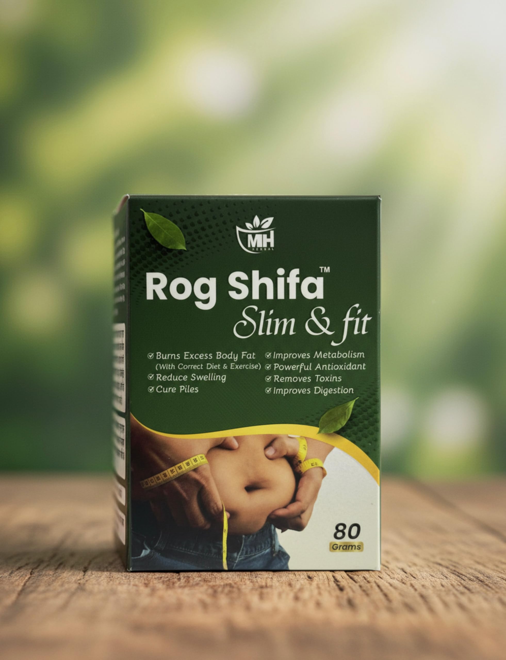 M.H. HERBAL Rog Shifa Slim & Fit Herbal Powder 80g | Burns Body Fat, Improves Metabolism & Digestion, Natural Detox & Antioxidant Supplement-picture-12