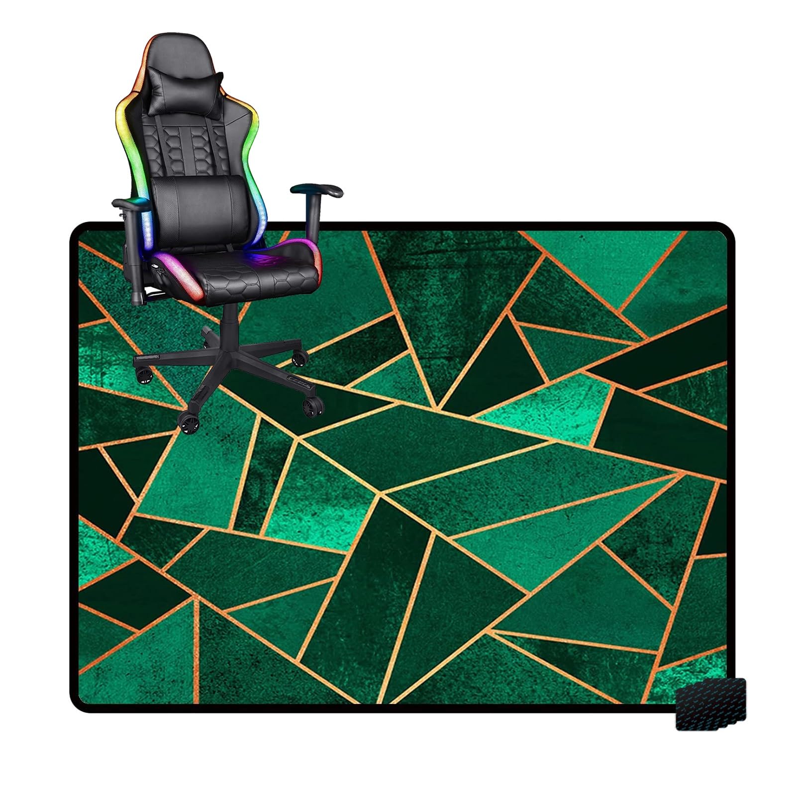 Tapis de protection de sol dur pour chaise de bureau, tapis de chaise d'ordinateur pour la maison et le bureau avec 4 pinces à tapis, tapis de protection polyvalent pour chaise ( Color : Color 4 , Siz