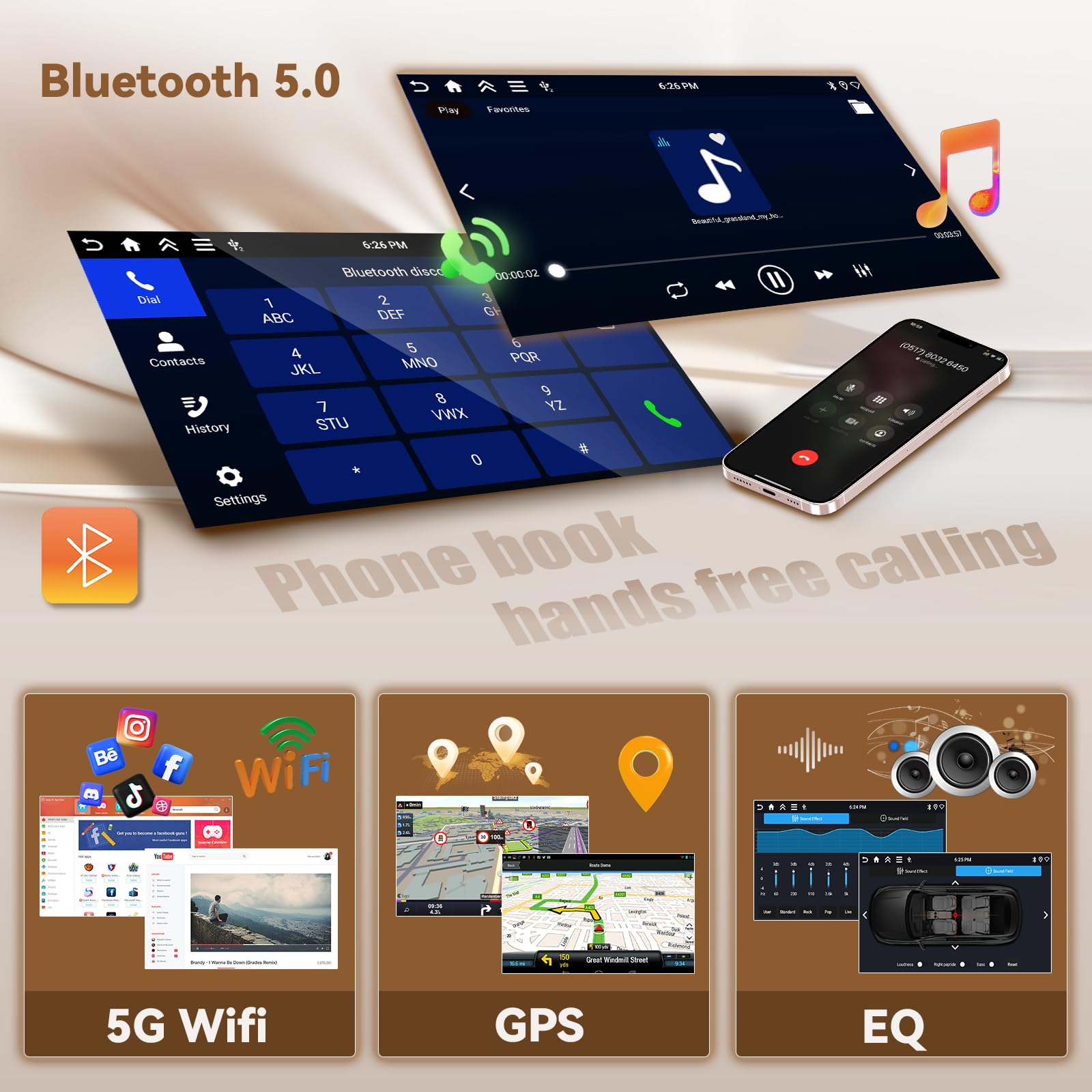 Hikity 4G+128G Android 15 Autoradio 7" pour Fiat Fiorino CarPlay