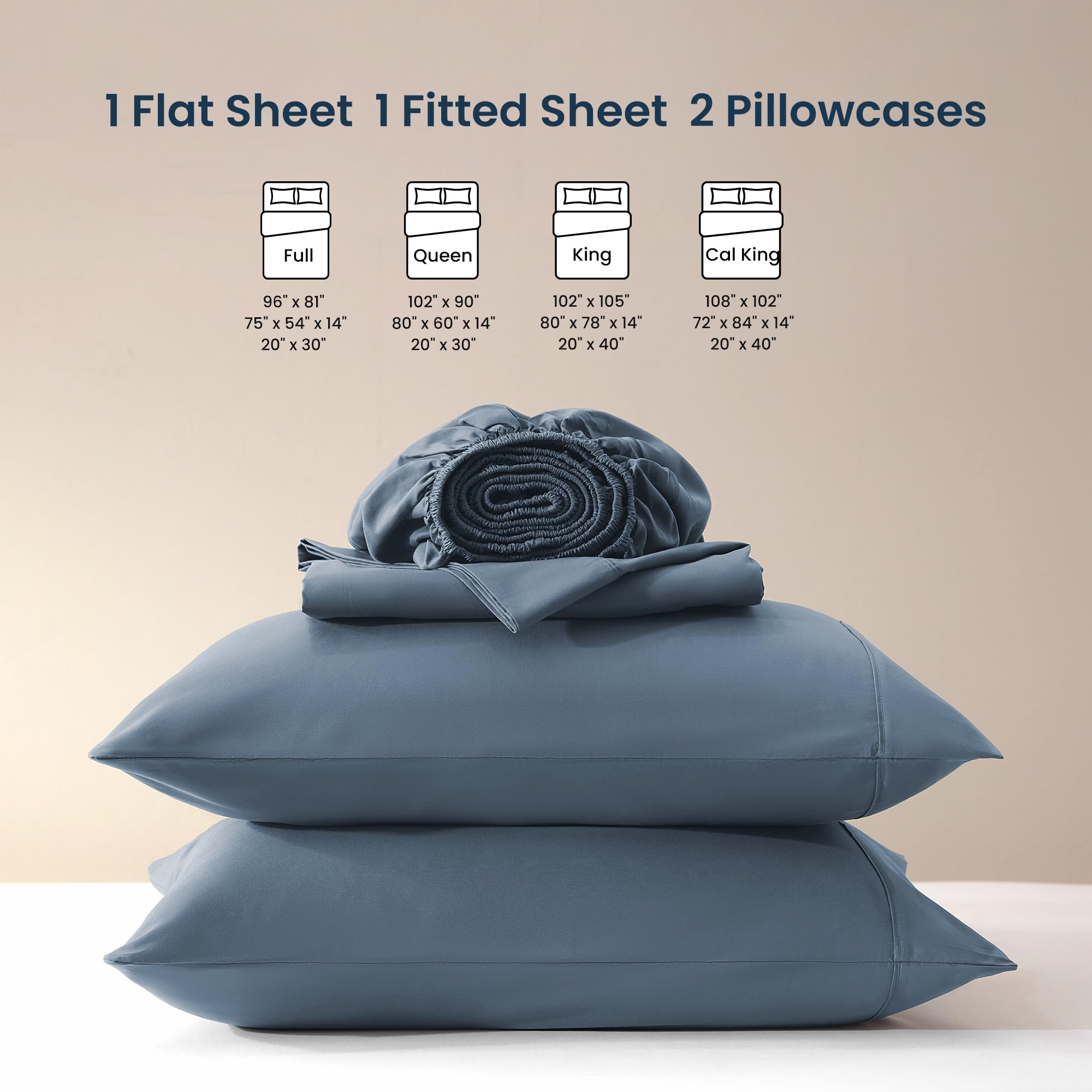 Amazon｜SLEEP ZONE Nanotex スーパーソフト 冷却 キング ベッドシーツ