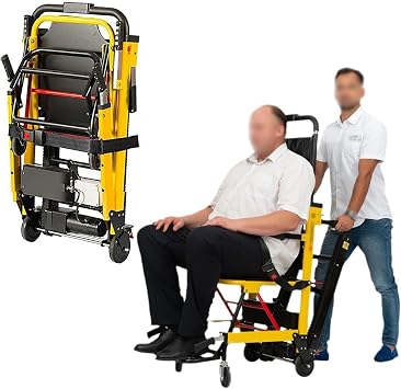Electric Climbing Stair Wheelchair Trolley Multifunction Elderly Wheelchair Folding Portable Chair Stair Lift Climber Stair Mobility Assist Medical Equipment Load Capacity 352 Lb