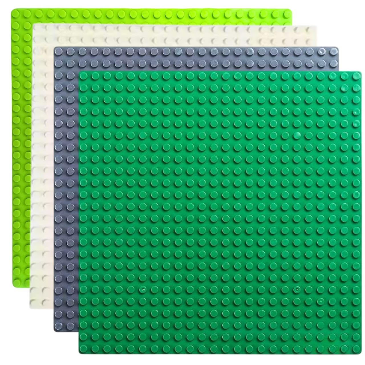 Make-Believe Baseplate for Building Bricks - Compatible with Classic Bricks only (24x24 dots) (Pack of 4)-image-19
