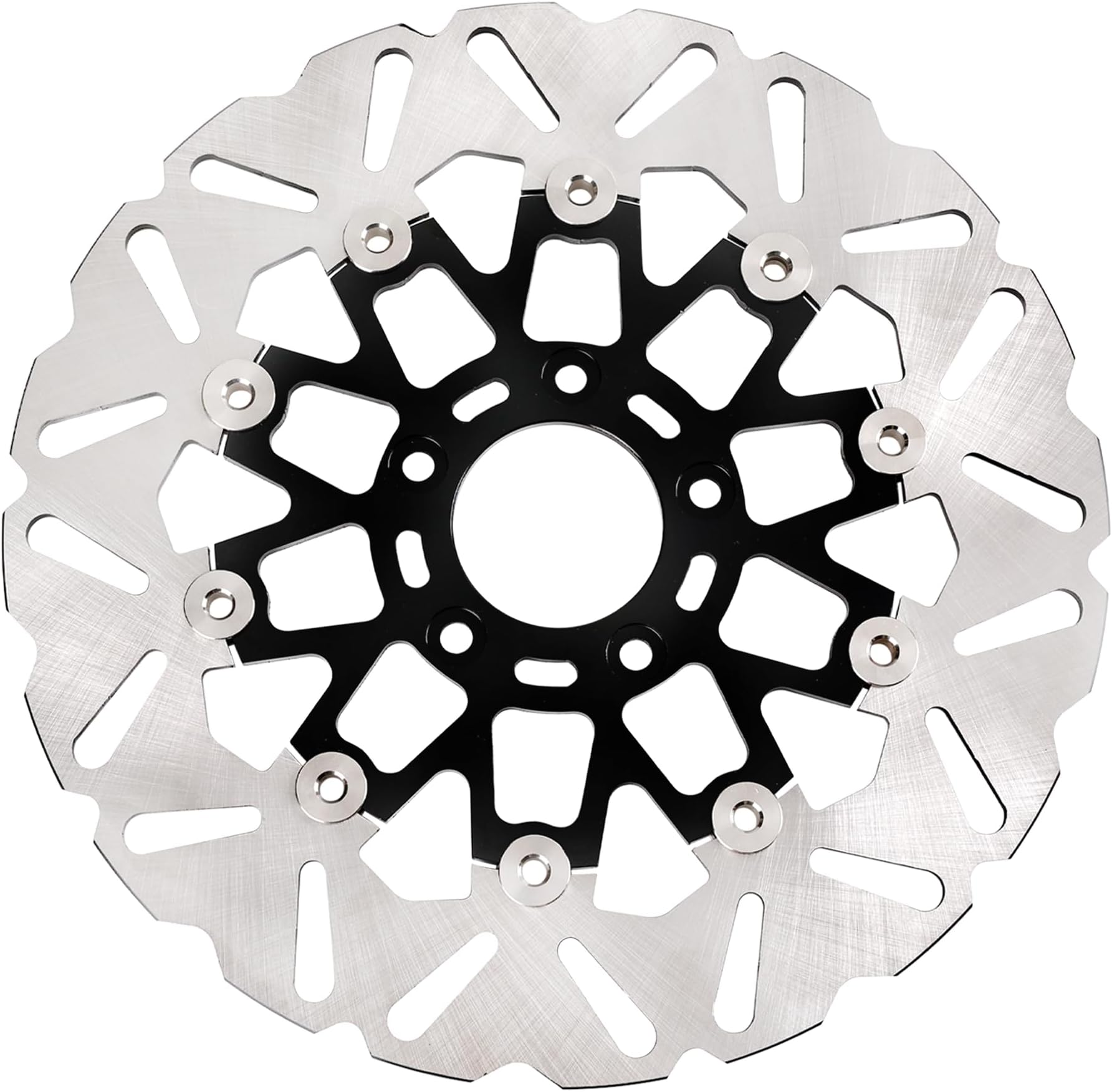 11.8" Front Floating Brake Disc Rotor Compatible with Harley Davidson Touring Road King 08-20, Road Glide Street Glide 08-13, Dyna Fat Bob 08-17, Trike V-ROD, Update Floating Rotor