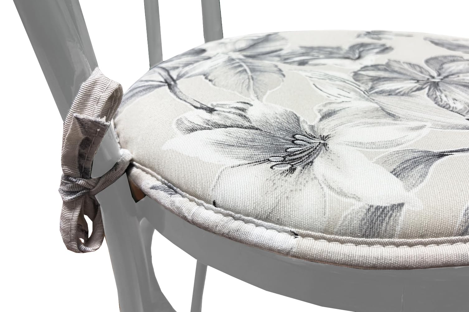 emmevi Set 4 Cuscini Sedia Rotondi Shabby Chic Cotone Lavabili Morbidi Coprisedie Tondi Stile Vintage