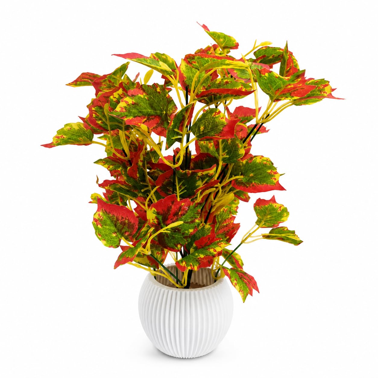 RKR Enterprises Artificial Plant Home Office Decor Flower Artificial Plant (redgreen, White, red, Yellow, Green, Pink, 6.0, Centimetres, Coleus Plant)-image-46