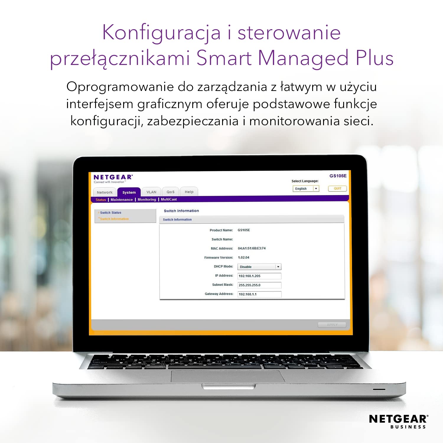 Netgear MS108EUP Przełącznik PoE 8-Portowy Przełącznik Multi-Gig LAN Ultra60 PoE++ 230 W Plus, Zarządzalny Przełącznik Sieciowy PoE, 4 Porty PoE+/++ Każdy, IGMP, qoS, VLAN, bez Wentylatora
