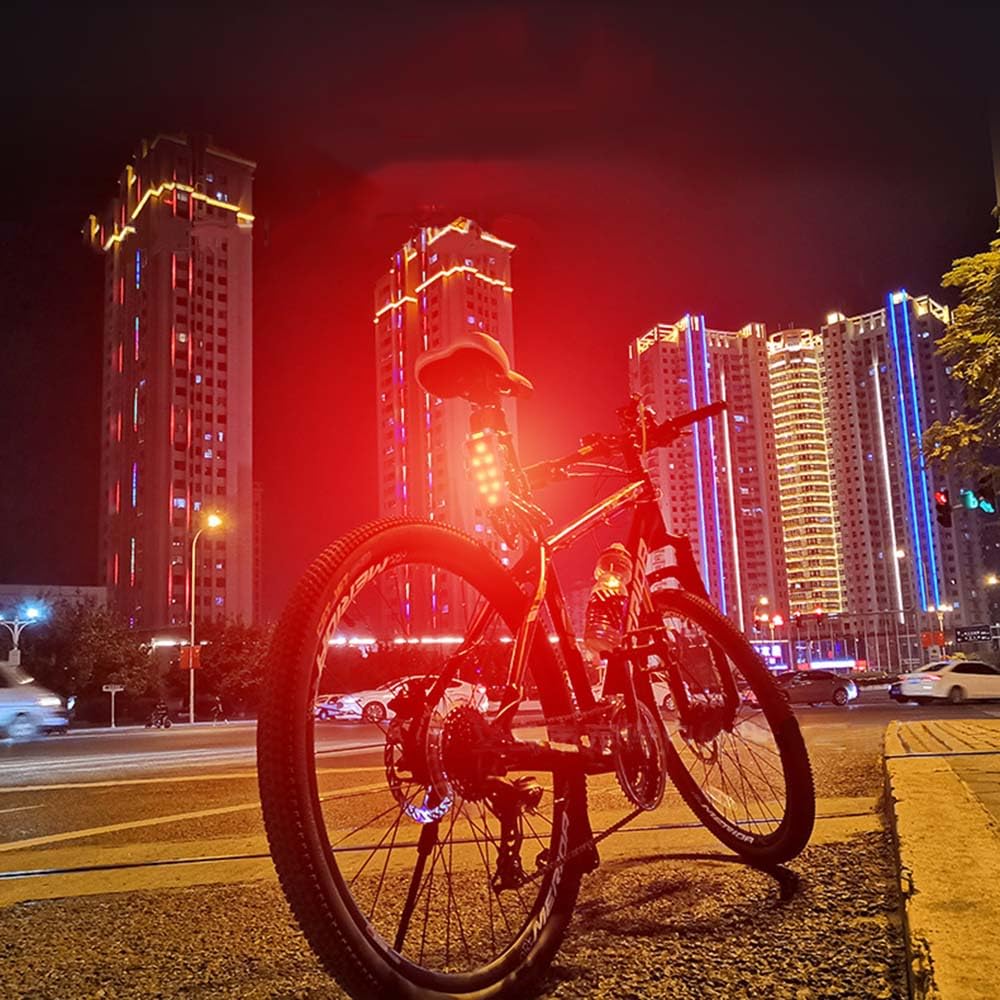 Feu arrière de vélo, feu de signalisation étanche, Accessoires pour VTT, Trois Modes d'éclairage