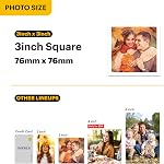 KODAK Mini 3 ERA 3x3 Portable Photo Printer, 4PASS, 38 Sheets, Black | Bluetooth, iPhone & Android Smartphone Compatible, Smudge-Proof, Water-Resistant, Fade-Resistant