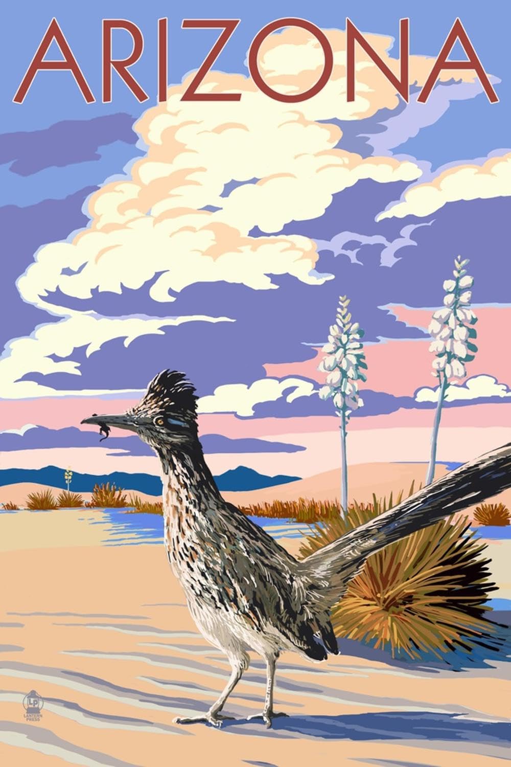 Amazon.com: ART.COM Wall Art Print Arizona - Roadrunner Scene by