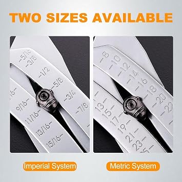 Sizefinder,Sizefinder Tool,Nut Sizefinder,Bolt Sizefinder,Bolt Head Size Finder,Precise Bolt Size Finder Keychain,Nut Bolt Sizefinder,Portable Precise Thread Size Checker Keychain (1)