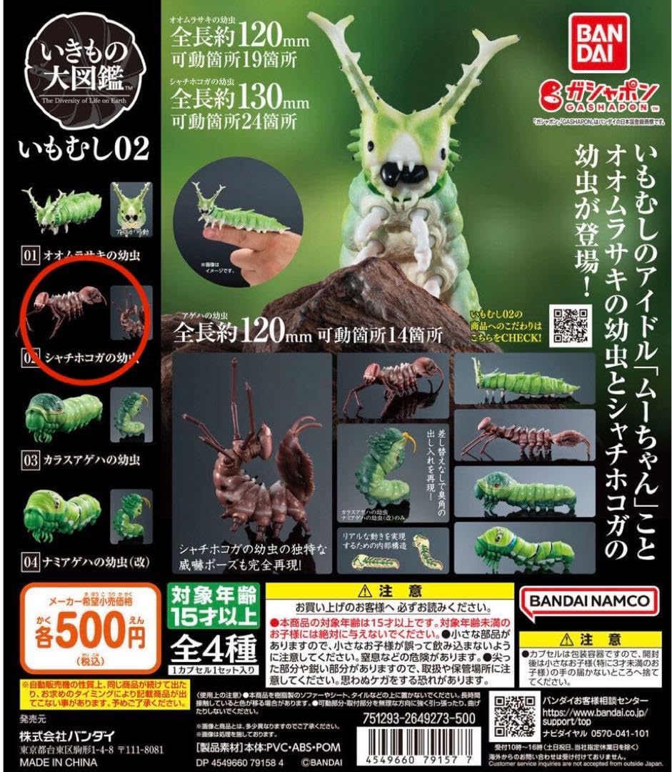 Amazon.co.jp: いきもの大図鑑 いもむし 01 全3種＋ : おもちゃ