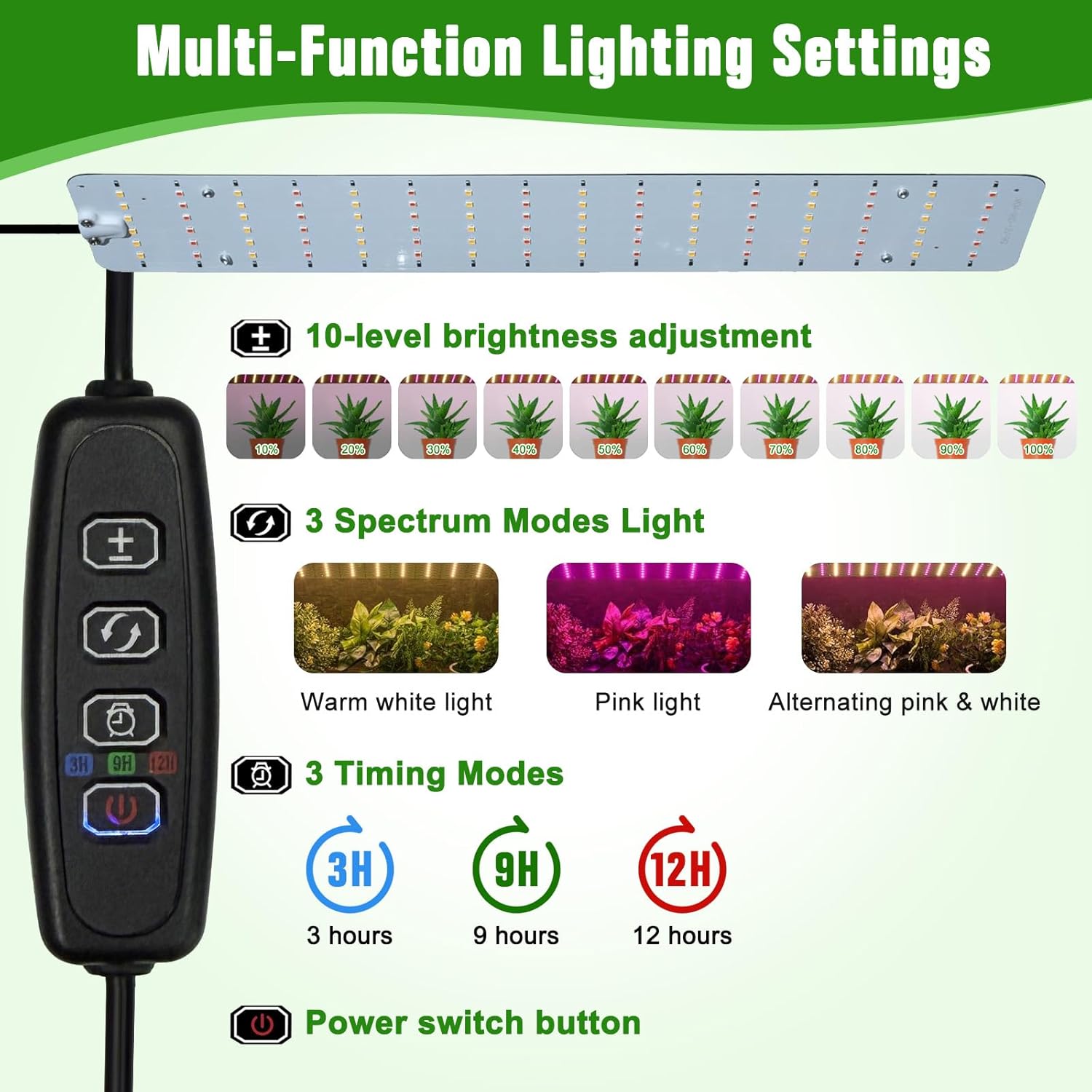 Mini Greenhouse with Grow Light for Indoor, PVC Planting Tent with Waterproof Mat & Zipper Door,15W Full-Spectrum LED Plant Grow Light and Timer for Seed Starter Tray for Indoor and Outdoor Plants