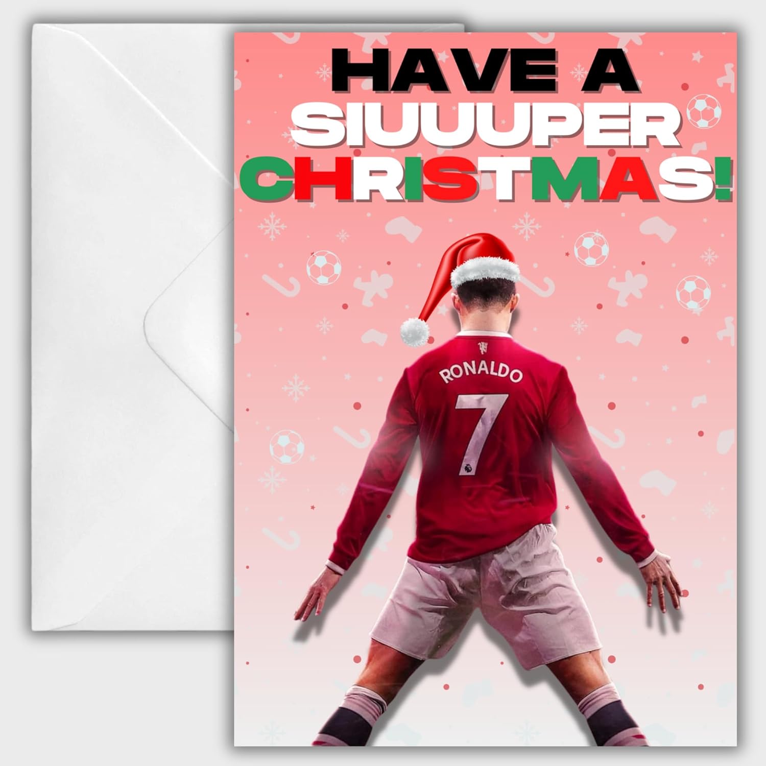 Cristiano Ronaldo Football Christmas Card Card - Xmas Card - Football ...