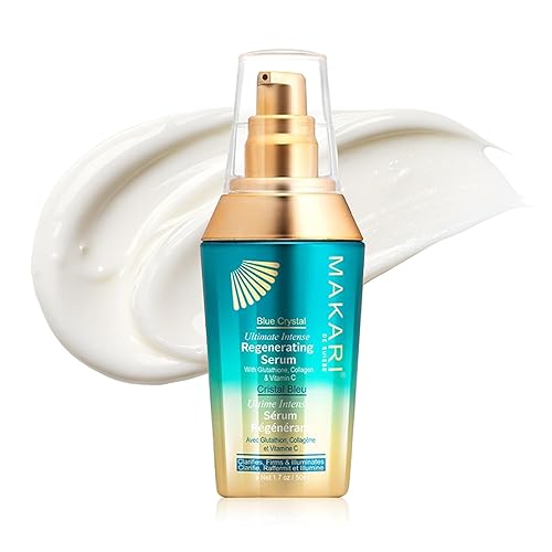 Makari Ultimate Intense Blue Crystal - Suero regenerador (1.7 fl oz) Suero inspirado en la hidratación e iluminación para rostro y cuerpo
