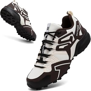 Trail Running Shoes Men Hiking Shoes Trekking Sports Shoes Breathable Non-Slip Sneakers for Men Lightweight All-Terrain Cross Training Walking Shoes