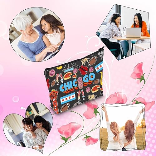 Miniatura 6 de Bolsa de maquillaje de bienvenida de Chicago Bolsa de maquillaje de viaje Chicago Bolsa de viaje con cremallera, Bolso Chicago, Yee Haw