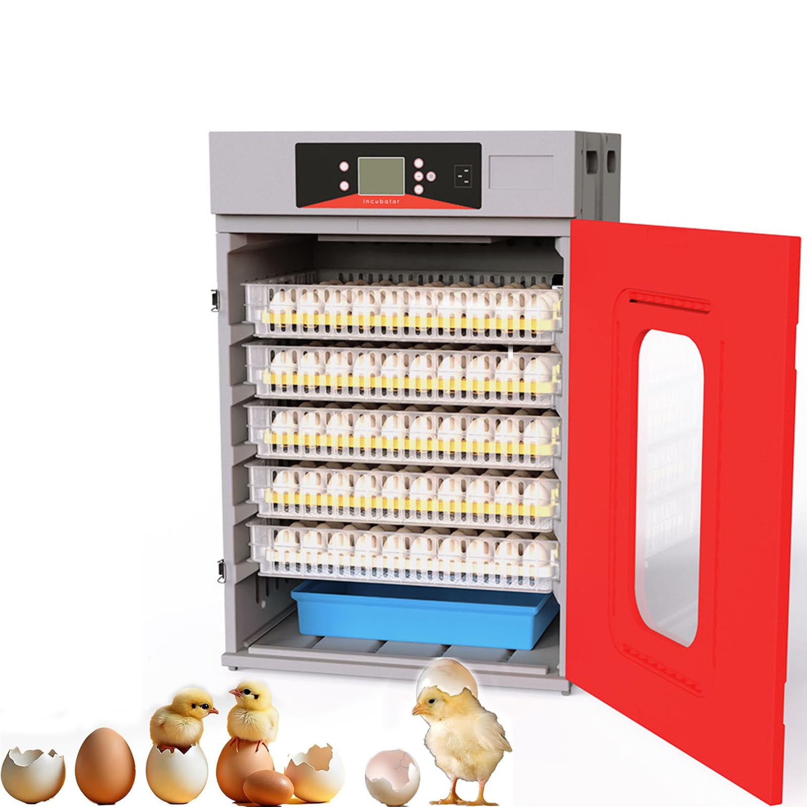 Incubadora de huevos de 400 huevos, con refrigeración y humidificación automática, pantalla digital, material de polietileno seguro, para todos los huevos de aves de corral