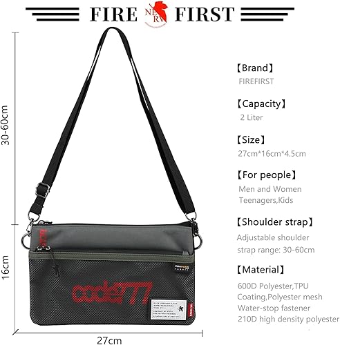 Miniatura 9 de FIREFIRST X RADIO EVA - Bolso bandolera de hombro Evangelion Sacoche