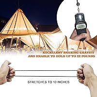 Vista 3 de Paquete de 50 cuerdas elásticas de 6 pulgadas, bolas elásticas, cuerdas elásticas con bolas, lazos elásticos para camping, tiendas de campaña, lona