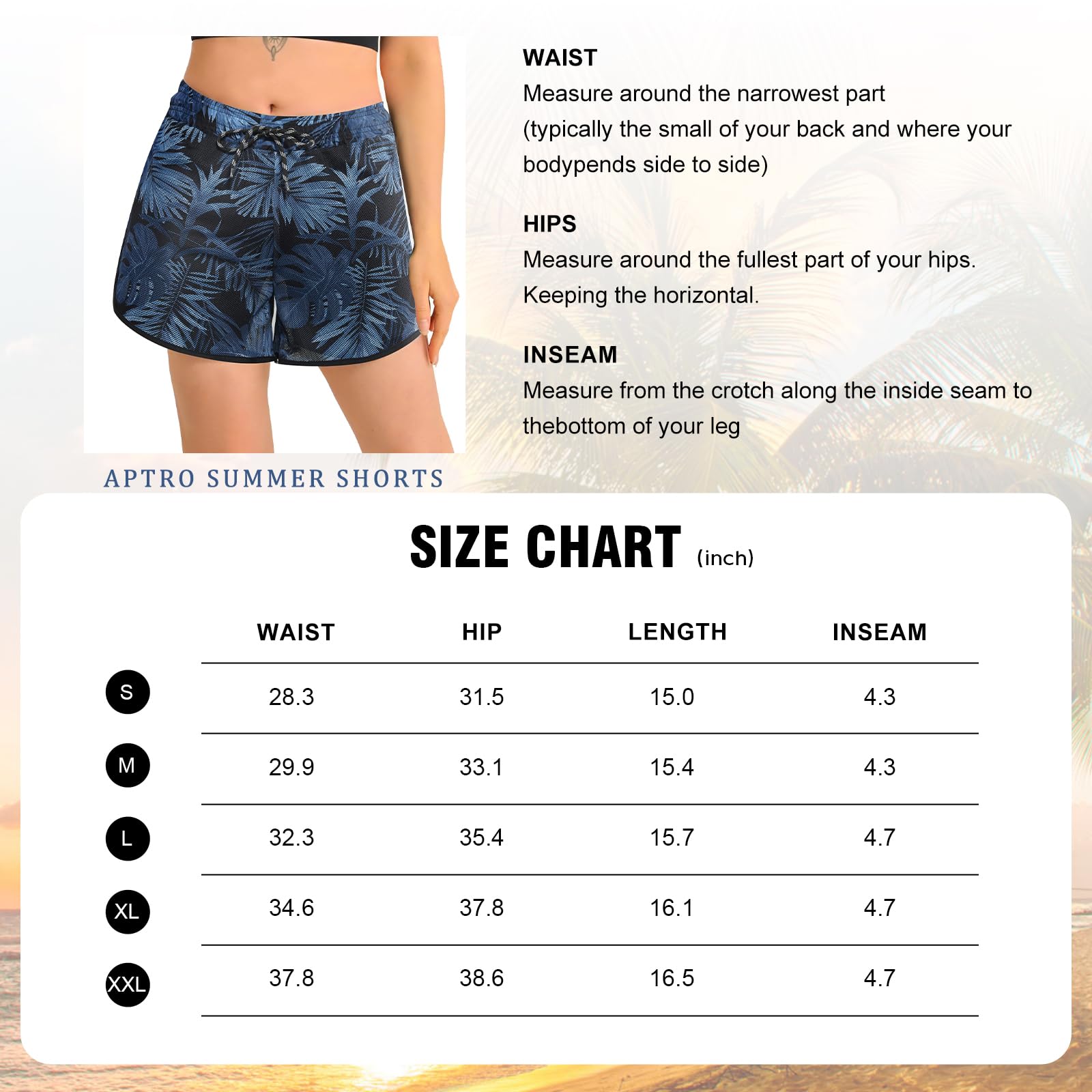 APTRO Pantalones Cortos Mujer,Bikini Deportivo Mujer Shorts de Protección UV para Playa,Tiempo Libre Yoga Verano Gimnasio