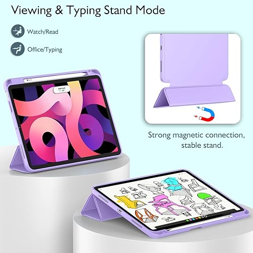 Miniatura 5 de ZryXal Funda para iPad Air de 5 generación4 generación 20222020 de 10.9 pulgadas, funda inteligente para iPad compatible con Touch ID y