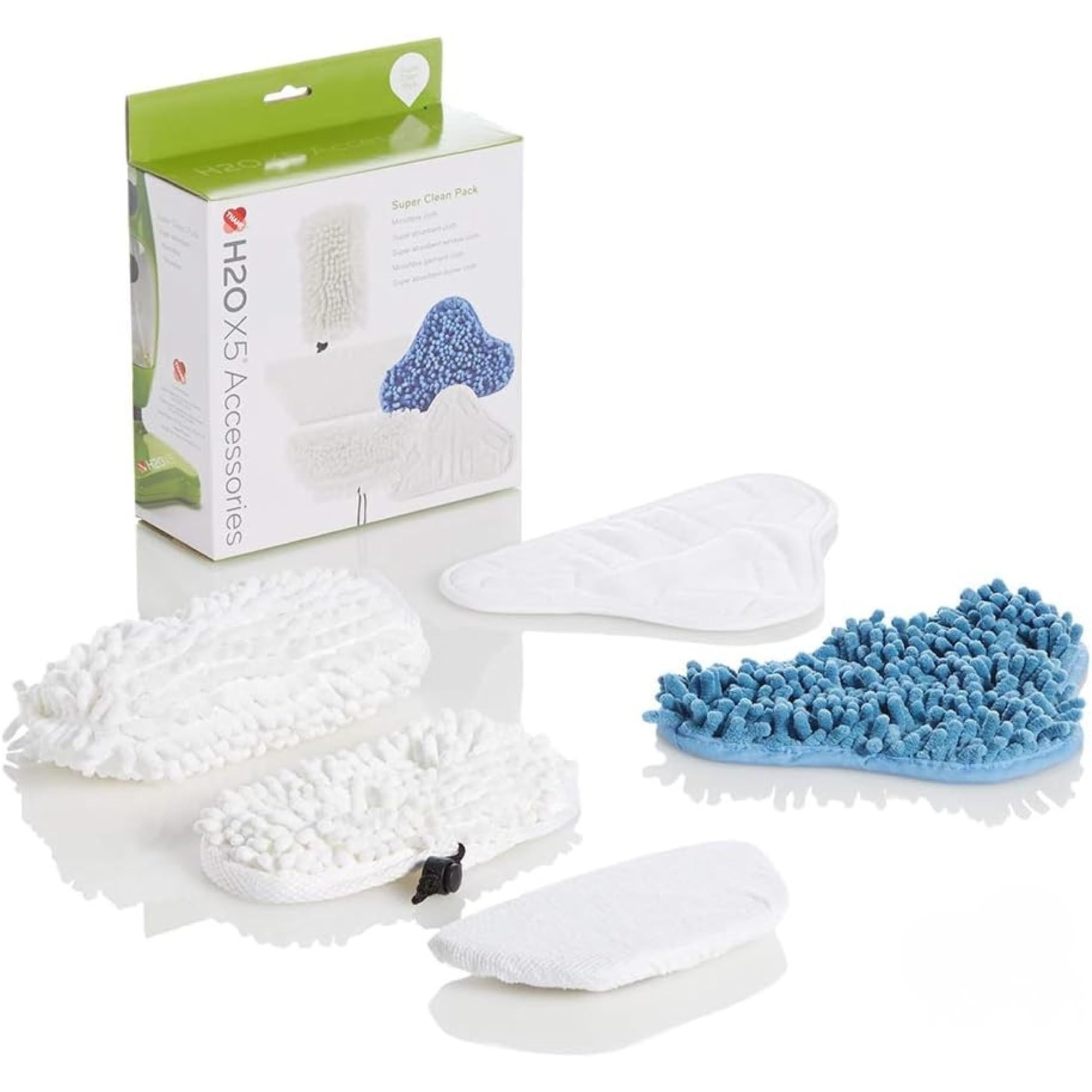 H2o Coral X5 Super Cleaning Kit Cloth Pack For Steam Mop & Steam Cleaner (Pack Of 5 Cloths)