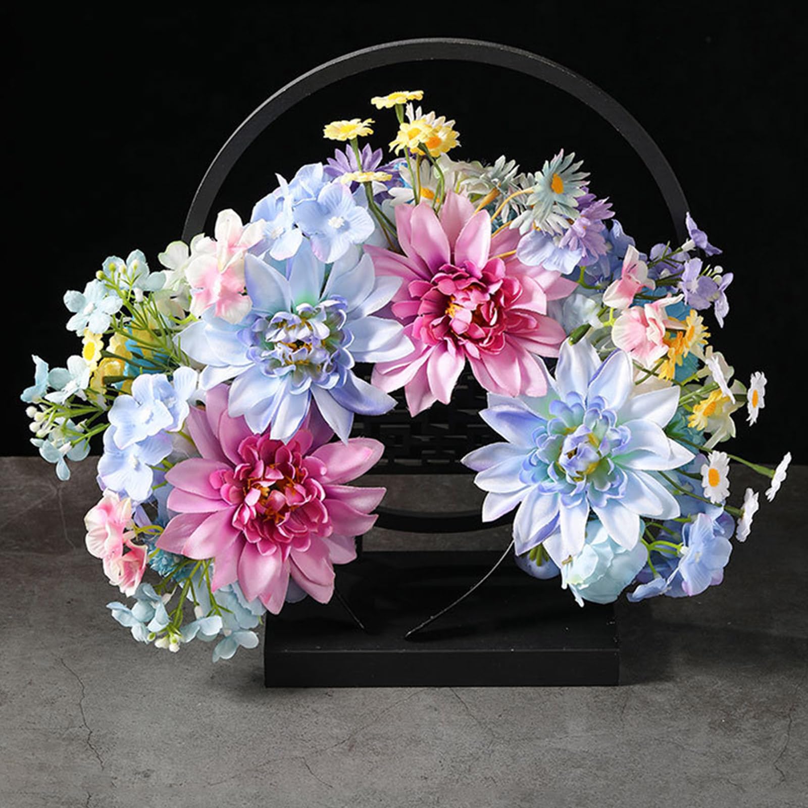 Ethnisches Braut-Stirnband, Haarkranz, Blumenkrone, Hochzeit, Blume, Stirnband, Strandhaarband, Haarschmuck, Party-Haarschmuck