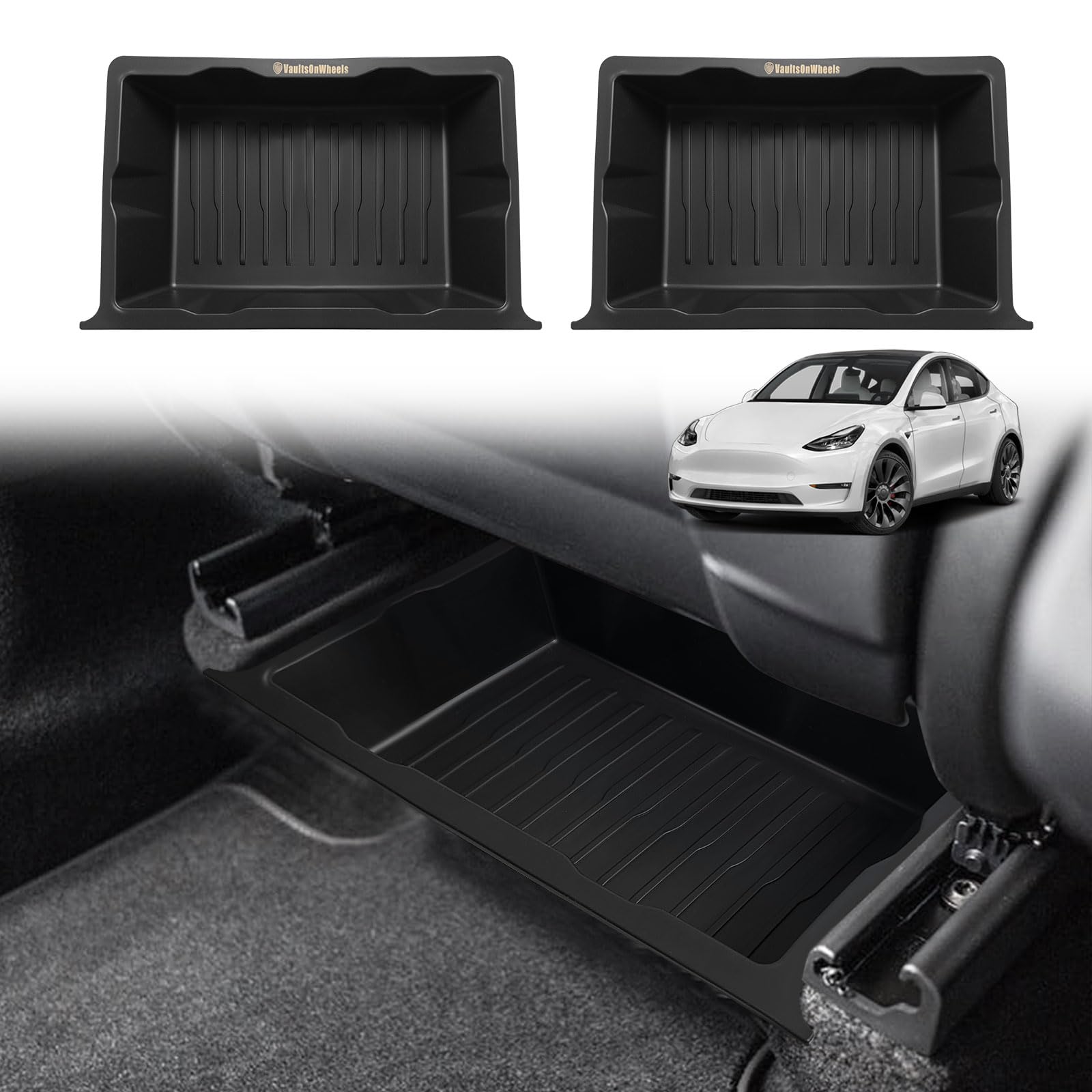 Photo 1 of VaultsOnWheels Under Seat Storage Box for Tesla Model Y (2020-2025)