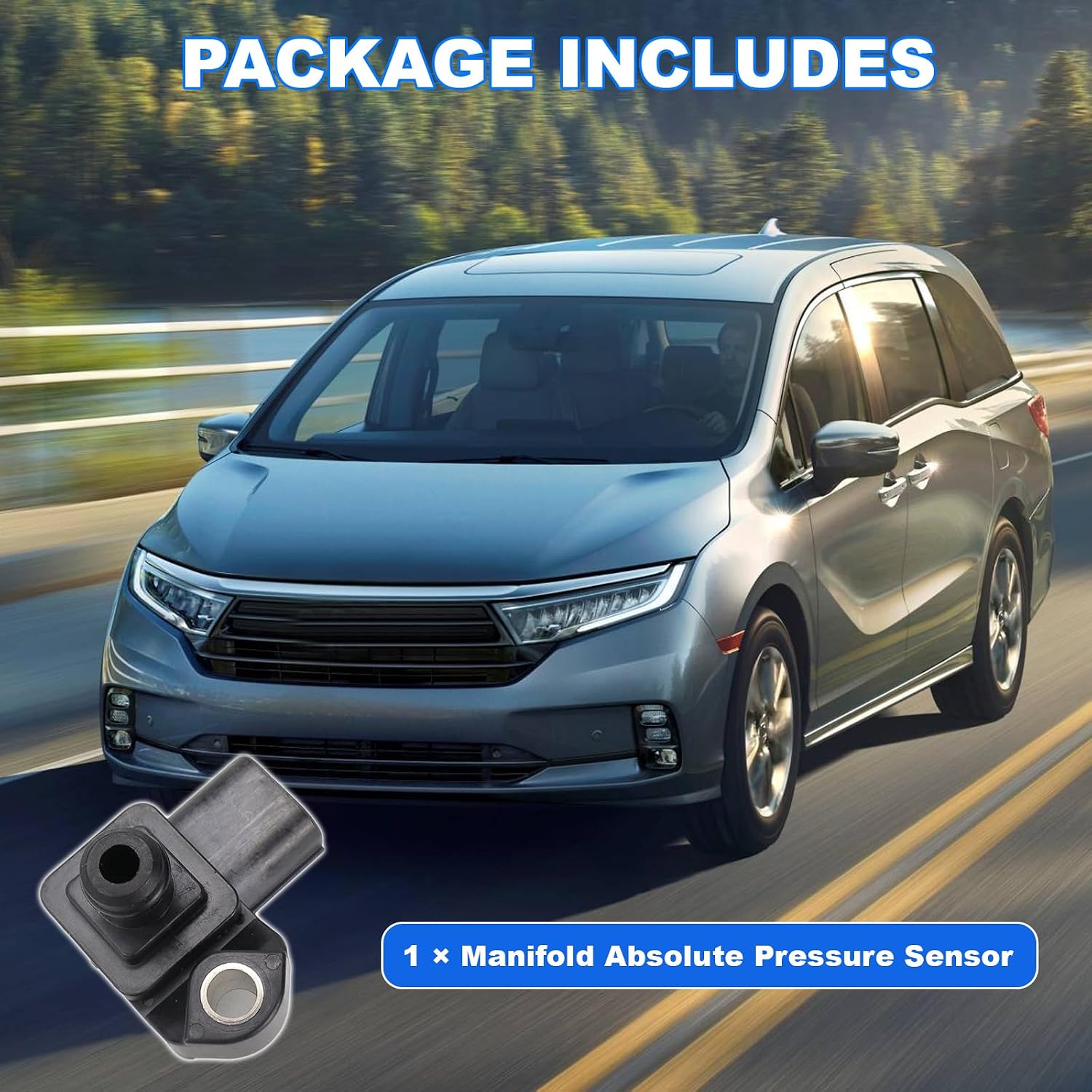 198-2002 Map Sensor for Honda Accord Civic CRV Odyssey Pilot Ridgeline Fit HRV Crosstour Acura MDX TSX ILX TL RDX RLX 2006 2007 2008 2009 2010 2011 2012 2013 2014 2015 2016 2017 2018 2019 2020 2021