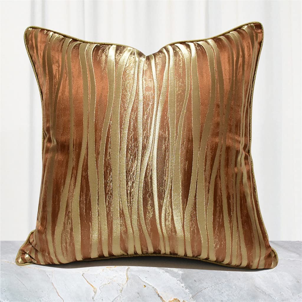 Coussin en velours doré 45x45 cm oreiller de luxe pour canapé élégant