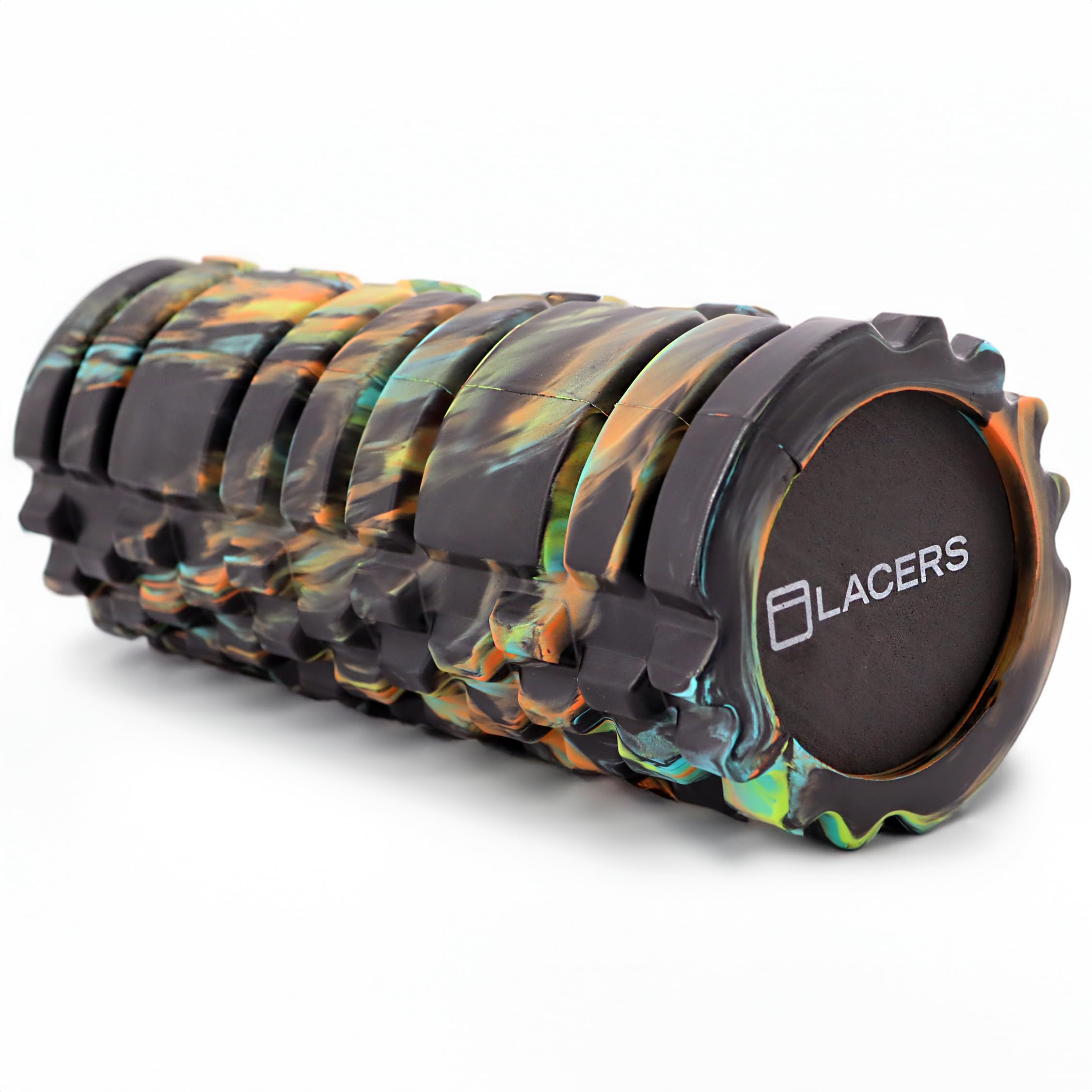 Lacers Petrolline Fazien Rolline - Rullo elastico in schiuma premium per yoga, pilates e fitness - disponibile in 6 colori - efficace relax (nero)