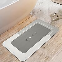 Vista 22 de Housego Juego de 3 tapetes mágicos de baño absorbentes, alfombras de piso de secado rápido, antideslizantes, con parte trasera de goma para baño