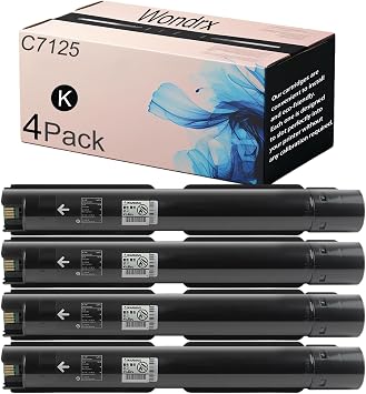 C7125 Toner Cartridge for Xerox 006R01824 006R01825 006R01826 006R01827, High Yield 32000 Pages, Reliable Performance Compatible for Xerox VersaLink C7120 C7125 C7130 Printer Black 4Pack