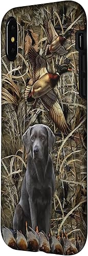 Miniatura 8 de Funda de camuflaje para iPhone 11 Pro Max Duck hunting with dog silver Lab de aves acuáticas