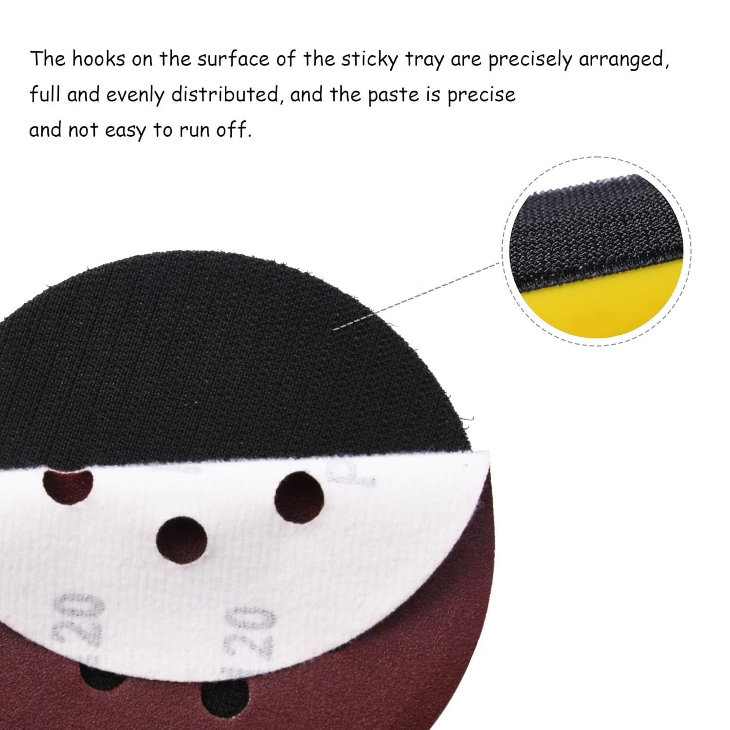 1Pcs 5in Hook and Loop Flexible Backing Pad, 5" Sanding Back Pad 5/16" 24 Thread for Air Orbital Sander and Pneumatic Polisher - Image 4