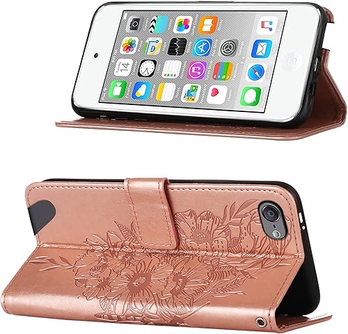 Miniatura 4 de Funda tipo cartera para iPod Touch 7iPod Touch 6iPod Touch 5, con soporte para tarjetas de crédito, para mujeres y hombres, con cierre magnético de