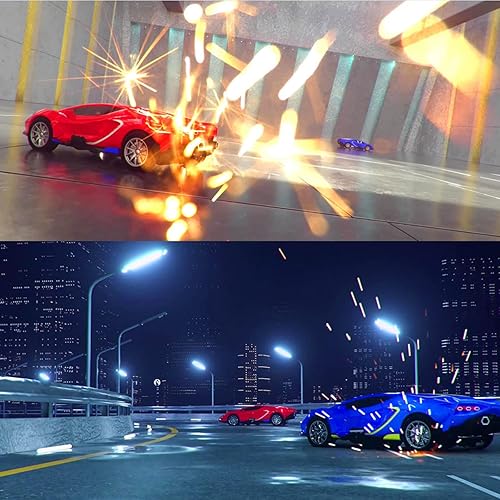 Miniatura 6 de Johehe Inertia Drift - Juguete de automóvil para niños de 3 a 6 años modelo de automóvil para niños y niñas paquete de 2 vehículos de acrobacias de