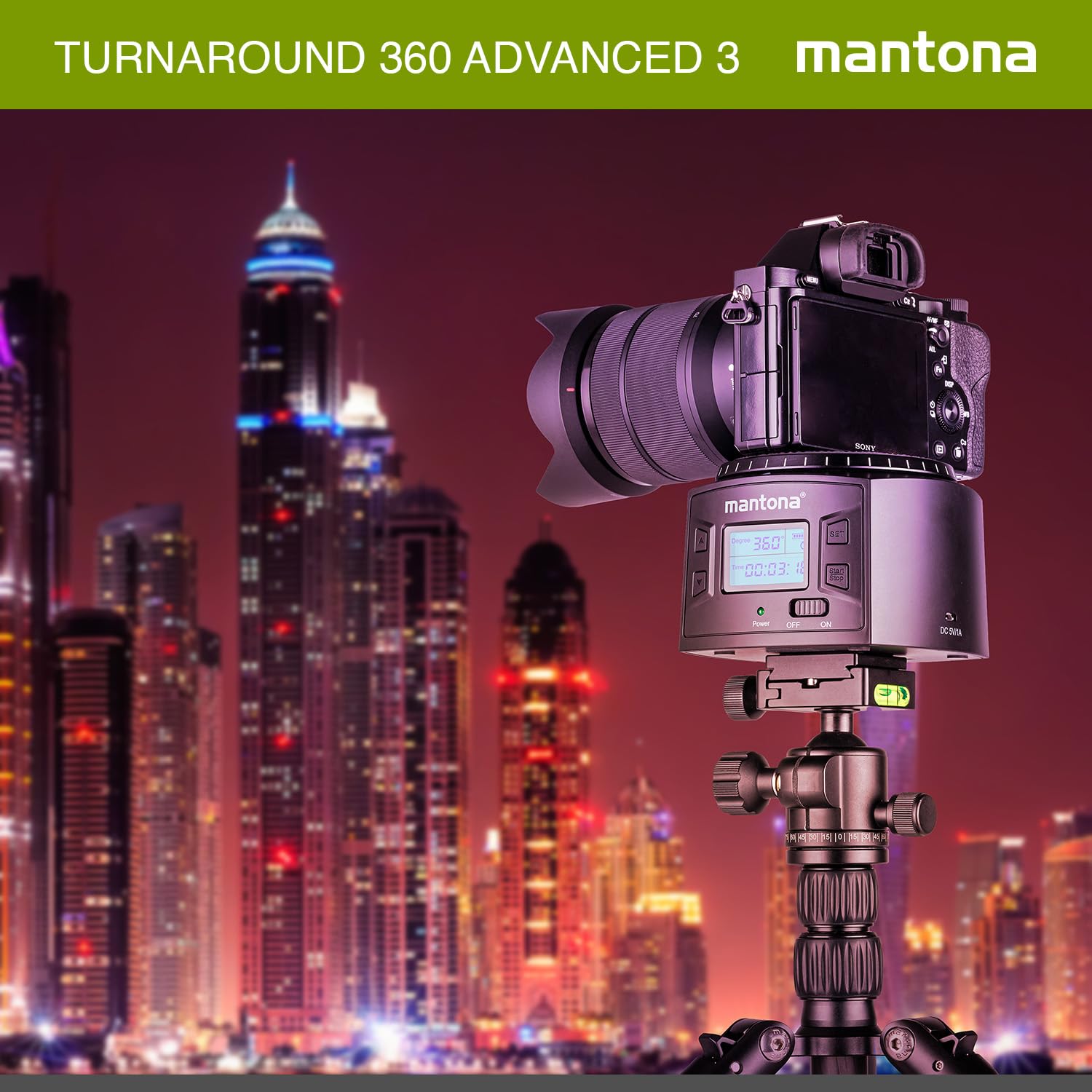 Base Panoramica per Fotocamera Time Lapse, Rotazione 360 Gradi