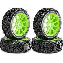 1/8 Scale Blockade Off-Road Buggy Tire 17mm Hex RC Wheels & Tyre with Foam Inserts RC Tire Compatible with ARRMA Typhon 3S/6S HongNor FS Racing HSP Hyper KYOSHO MP104 PCS