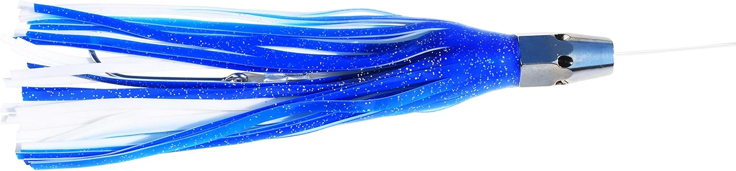 10" Blue and White Slant Head Fully Rigged Fishing Lure