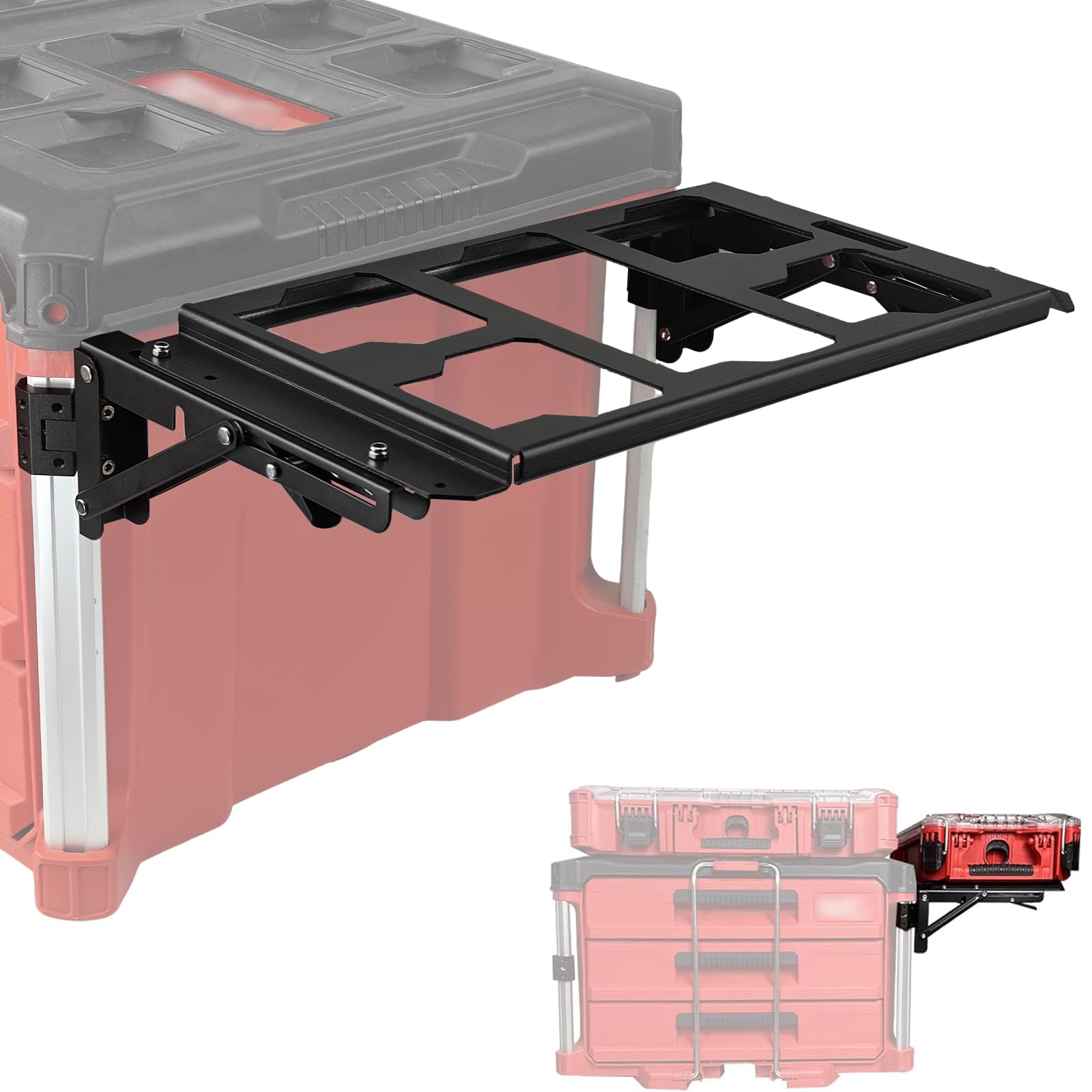 Montage de boîtier de rangement portable compatible avec le boîtier à outils Milwaukee Packout, plaque de montage pour le rangement latéral du boîtier à outils Packout