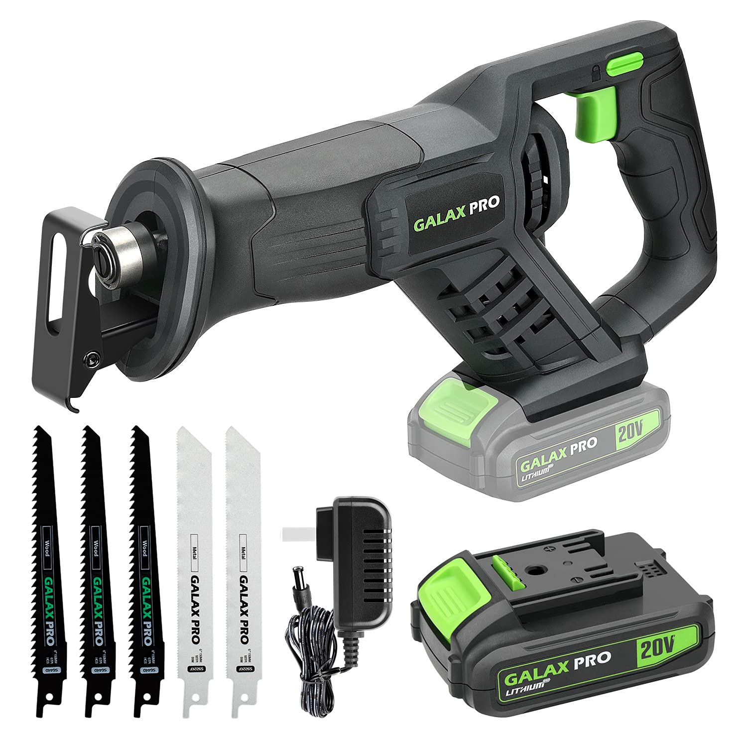 GALAX PRO 20V Reciprocating Saw Variable Speed Tool-Free Blade Change